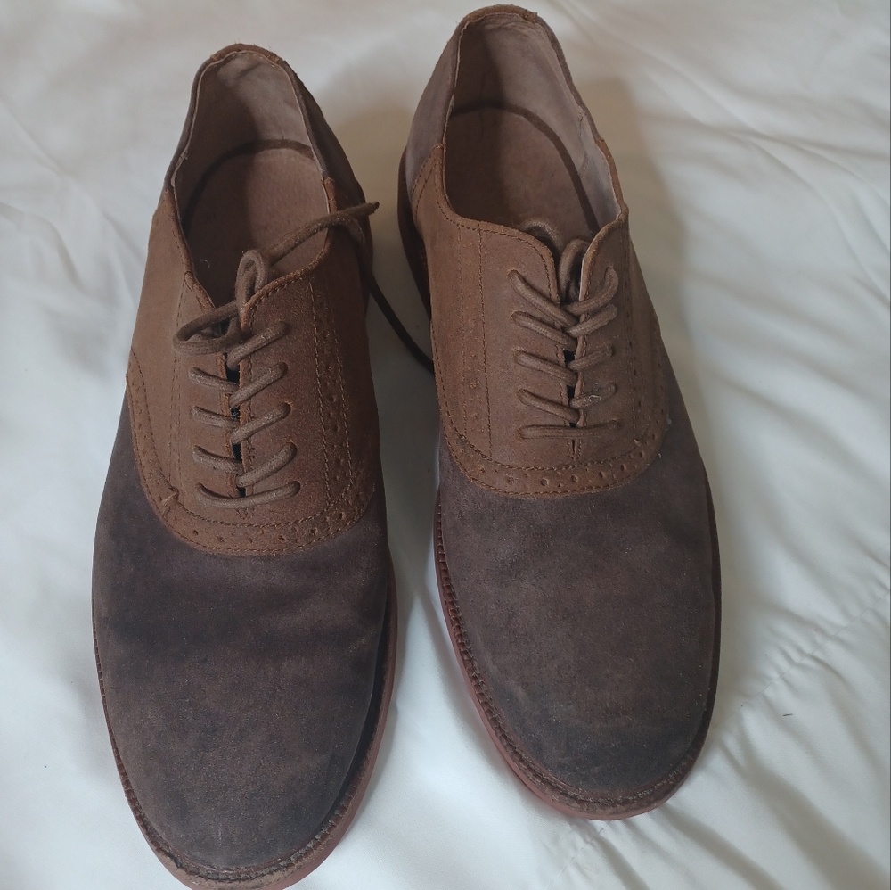 Men Brown Saude  Ralph Rauren Round Oxford Shoes 10 1/2